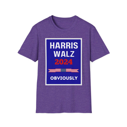 Harris Walz 2024 Obviously Unisex Softstyle T-Shirt