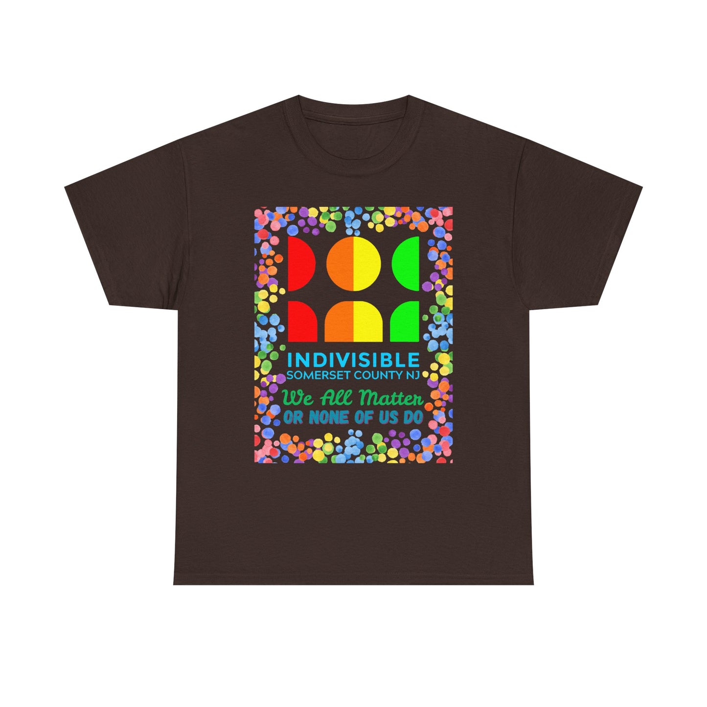 Somerset Indivisible Rainbow Dotted Unisex Heavy Cotton Tee