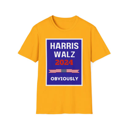 Harris Walz 2024 Obviously Unisex Softstyle T-Shirt