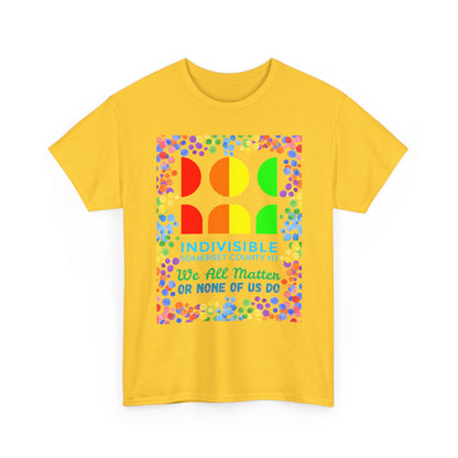 Somerset Indivisible Rainbow Dotted Unisex Heavy Cotton Tee