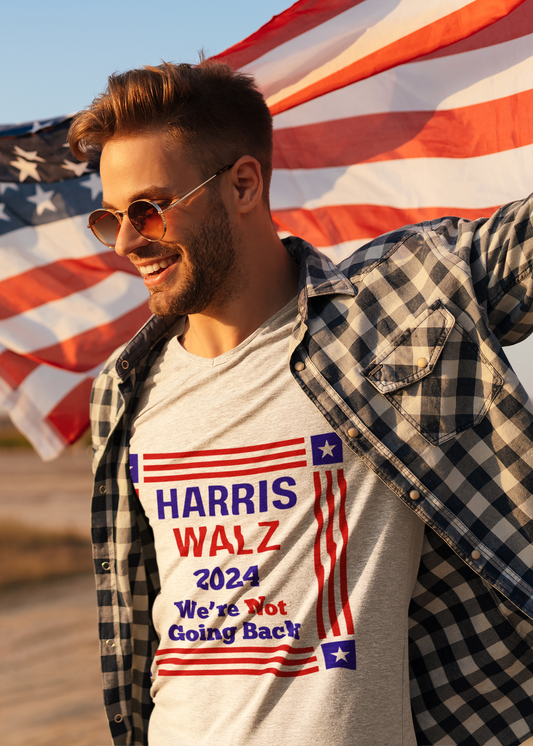 We're Not Going Back Harris Walz 2024 Unisex Softstyle T-Shirt