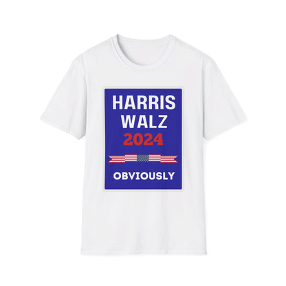 Harris Walz 2024 Obviously Unisex Softstyle T-Shirt