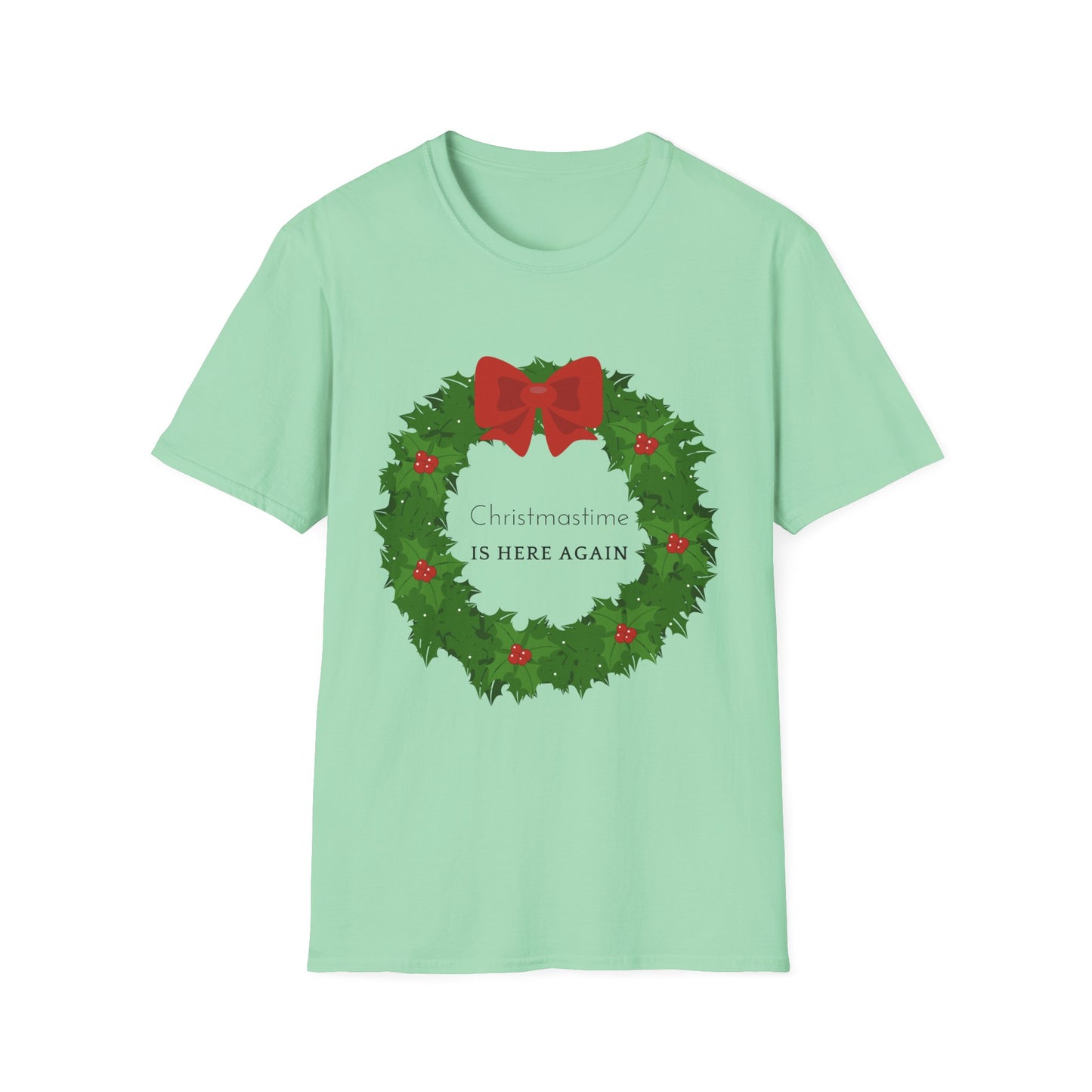 Christmastime Is Here Again Unisex Softstyle T-Shirt