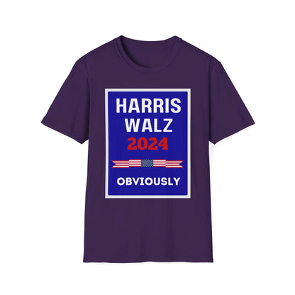 Harris Walz 2024 Obviously Unisex Softstyle T-Shirt