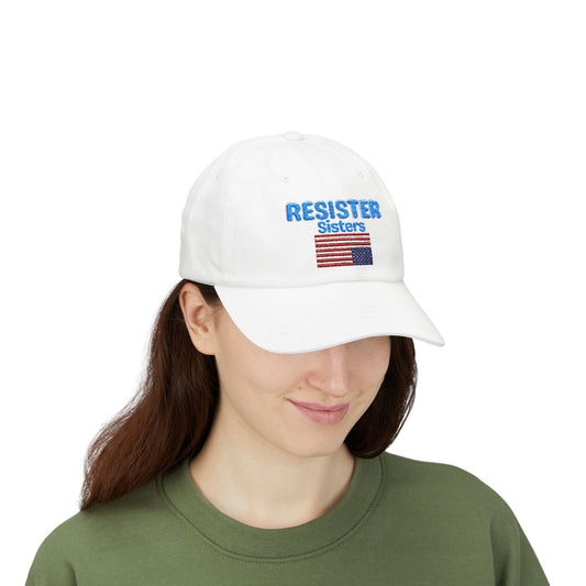 Resister Sisters Classic Cap - White Embroidered Hat