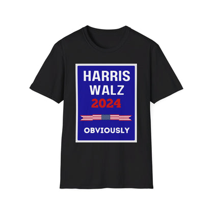 Harris Walz 2024 Obviously Unisex Softstyle T-Shirt