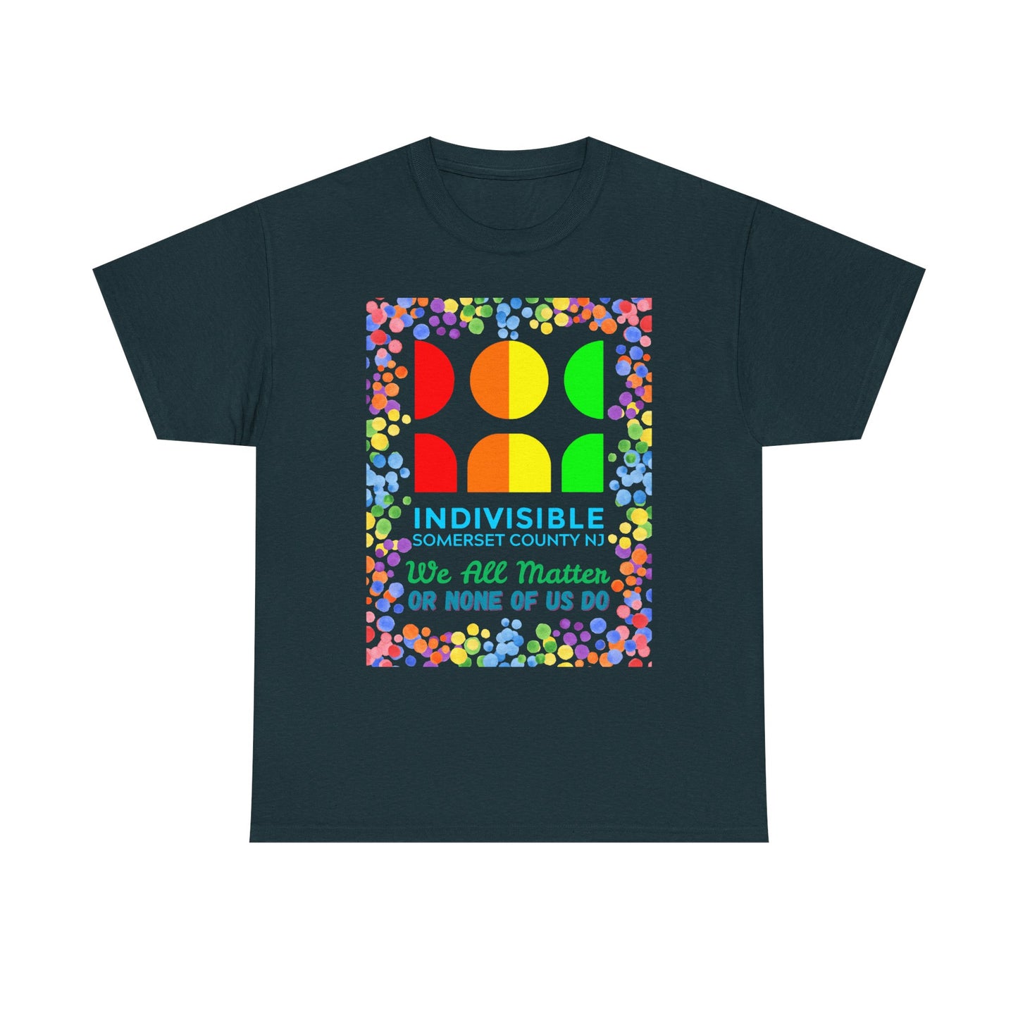 Somerset Indivisible Rainbow Dotted Unisex Heavy Cotton Tee