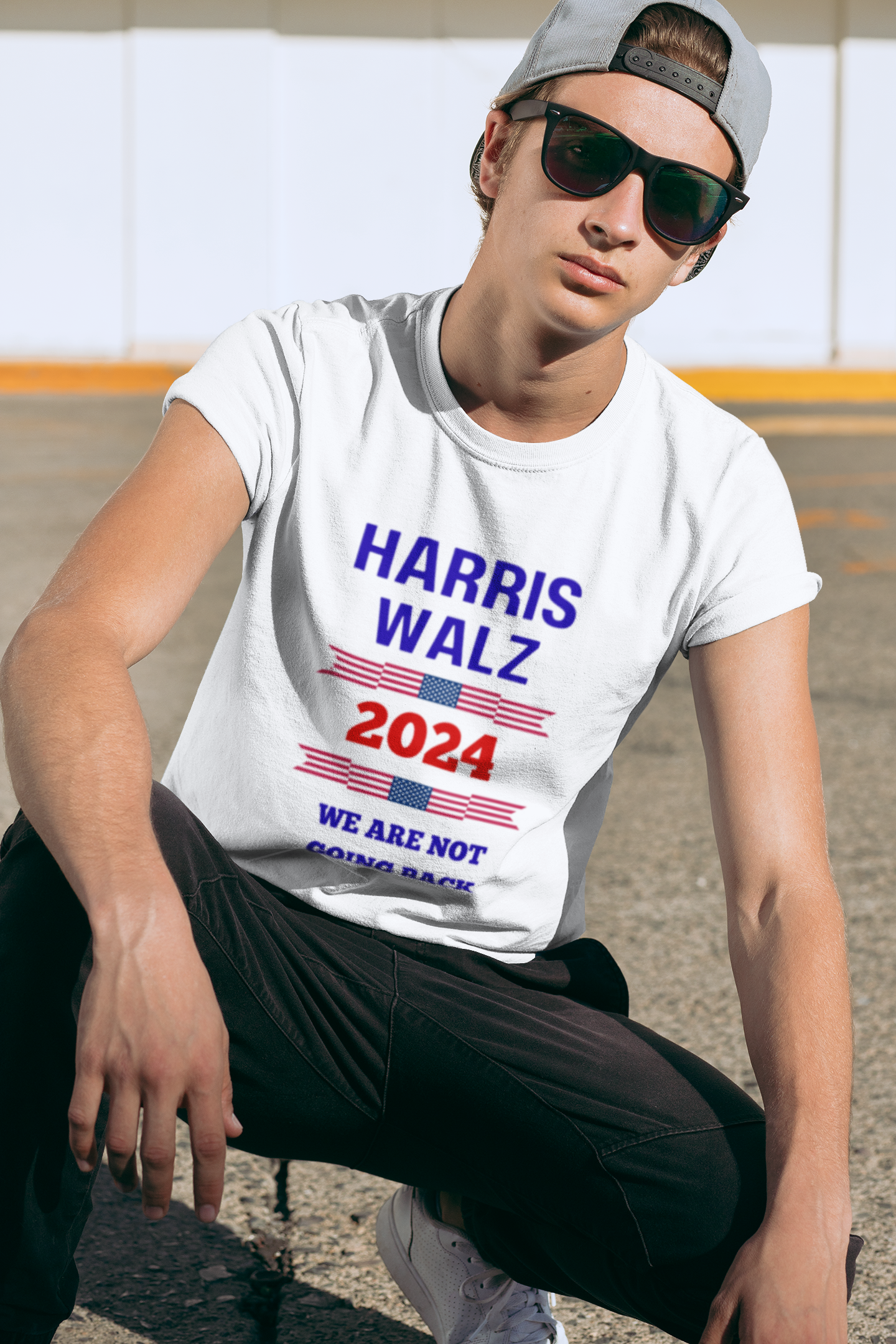 We Are Not Going Back Harris Walz 2024 Unisex Softstyle T-Shirt