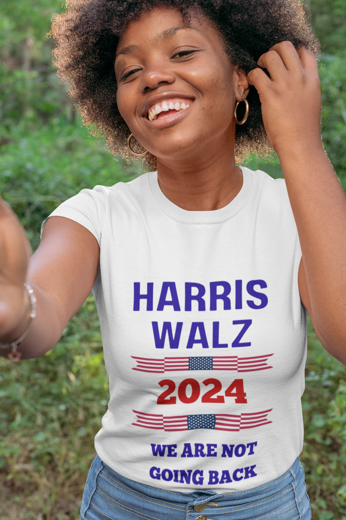 We Are Not Going Back Harris Walz 2024 Unisex Softstyle T-Shirt