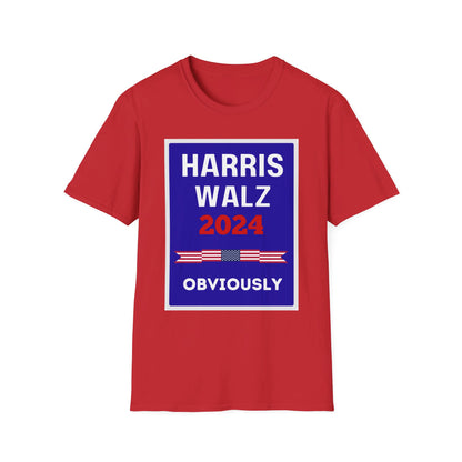 Harris Walz 2024 Obviously Unisex Softstyle T-Shirt