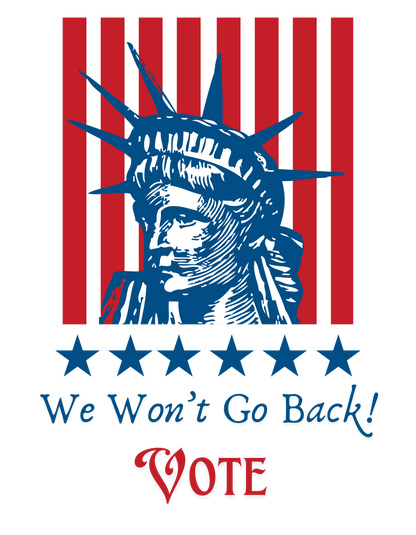 Vote! We Won't Go Back Unisex Softstyle T-Shirt