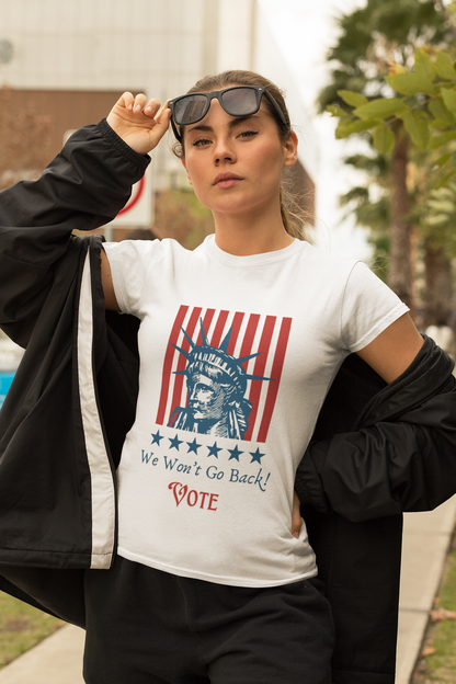 Vote! We Won't Go Back Unisex Softstyle T-Shirt