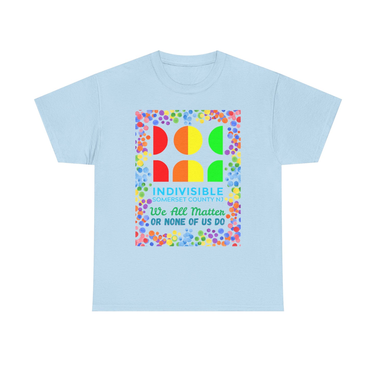 Somerset Indivisible Rainbow Dotted Unisex Heavy Cotton Tee