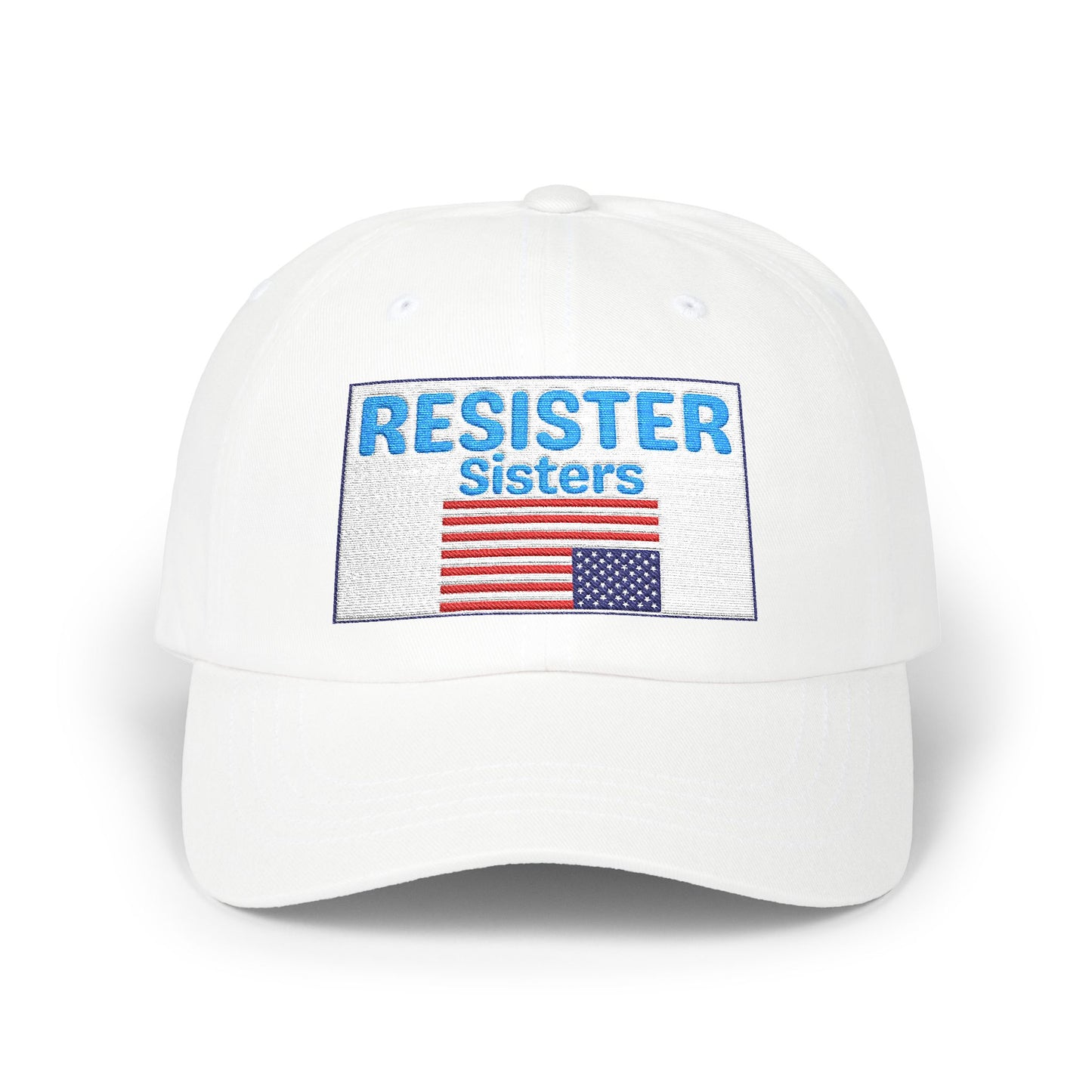 Embroidered Resister Sisters Cap - White Box