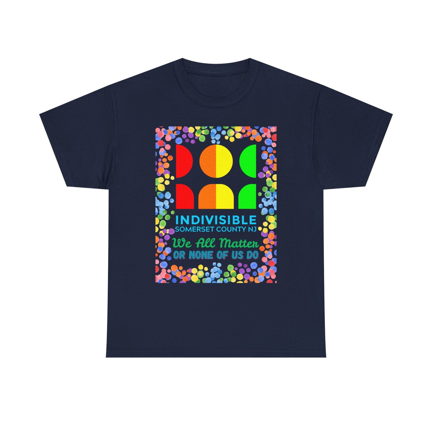 Somerset Indivisible Rainbow Dotted Unisex Heavy Cotton Tee