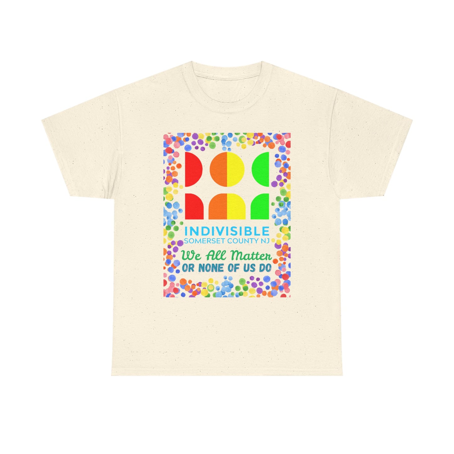 Somerset Indivisible Rainbow Dotted Unisex Heavy Cotton Tee