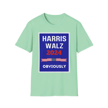 Harris Walz 2024 Obviously Unisex Softstyle T-Shirt