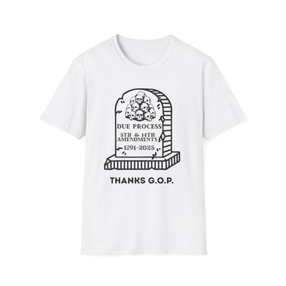 RIP Due Process (5/14th Amendment) Unisex Softstyle T-Shirt